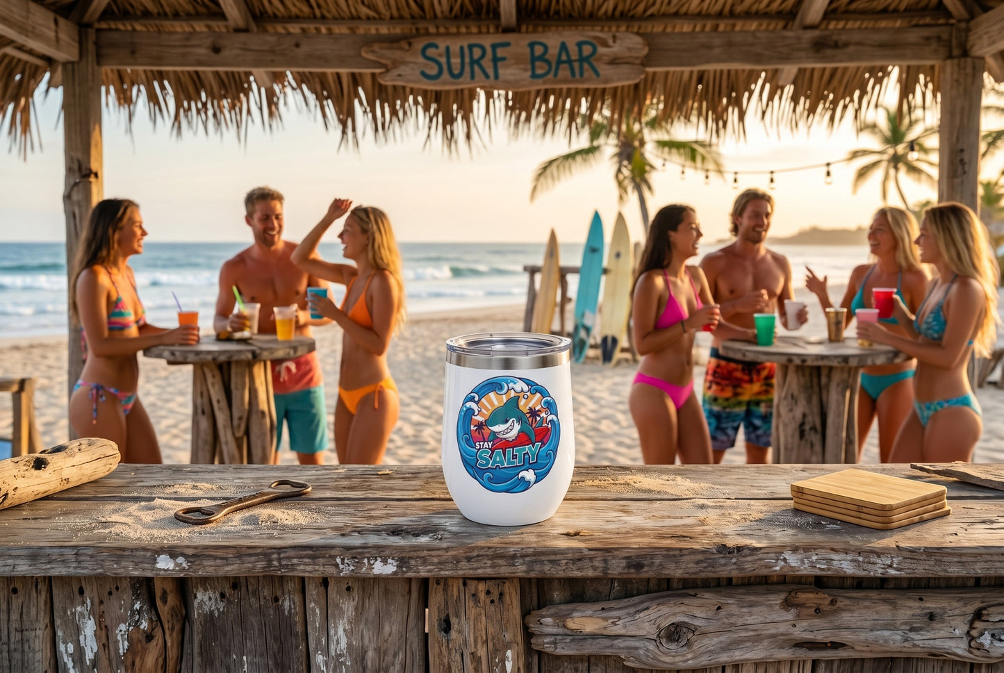 STAY SALTY - BEACH FREAK© Chill Wine Tumbler