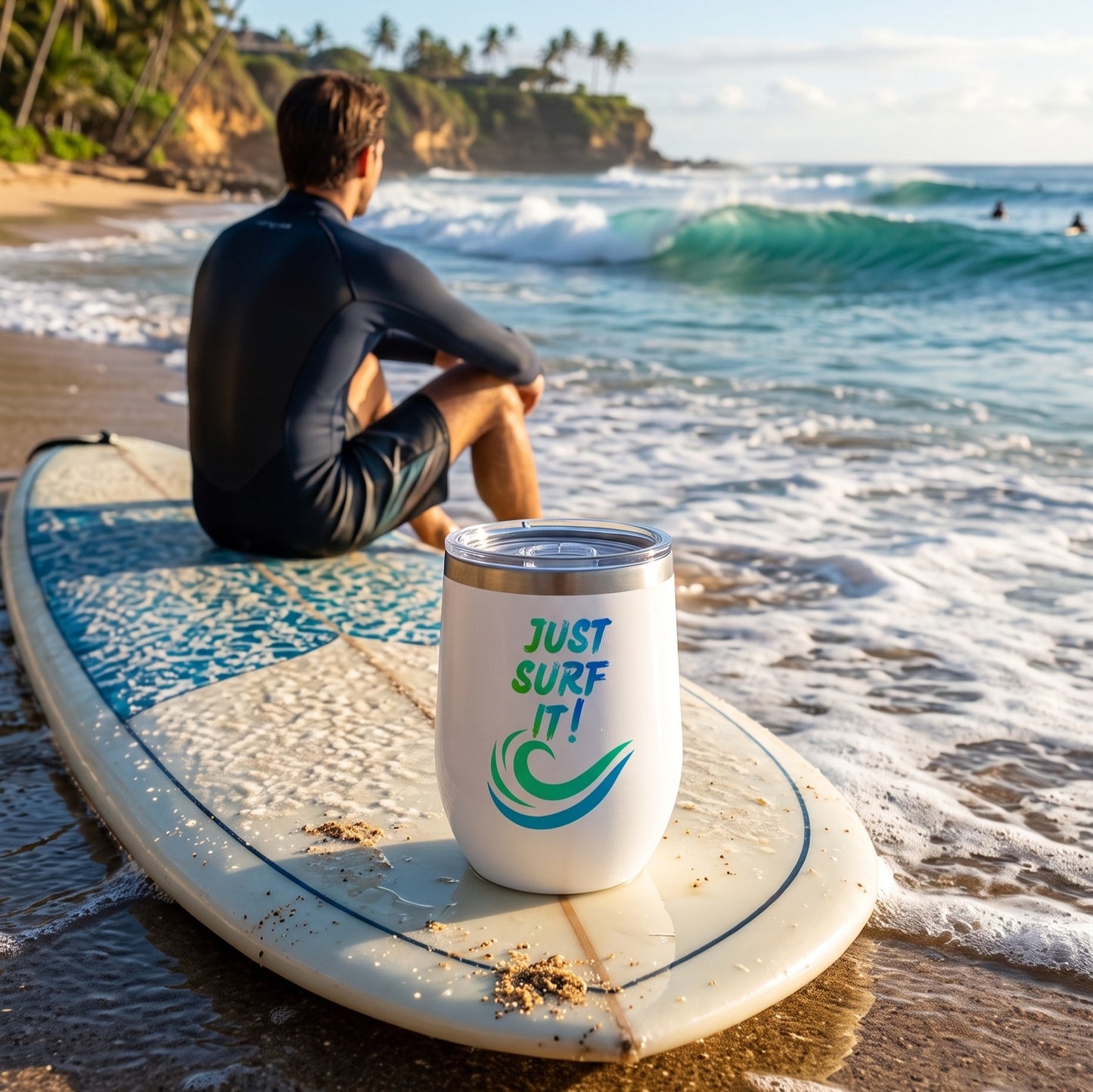JUST SURF IT - BEACH FREAK© Chill Wine Tumbler