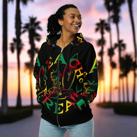 THE ISLANDER BEACH FREAK© SPLASH'D© ZIP-UP HOODIE