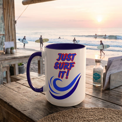 JUST SURF IT! BEACH FREAK© 15 OZ. MUG