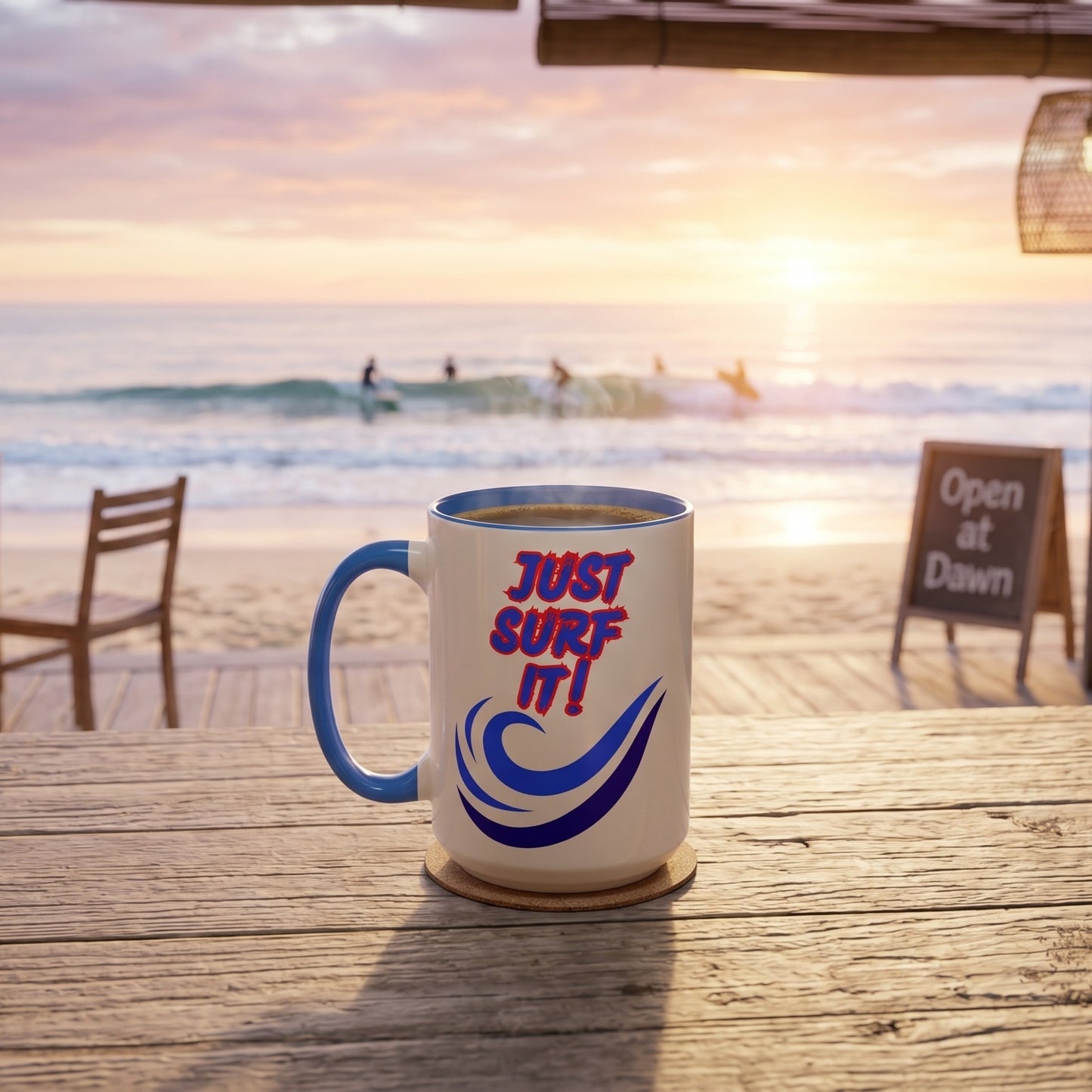 JUST SURF IT! BEACH FREAK© 15 OZ. MUG