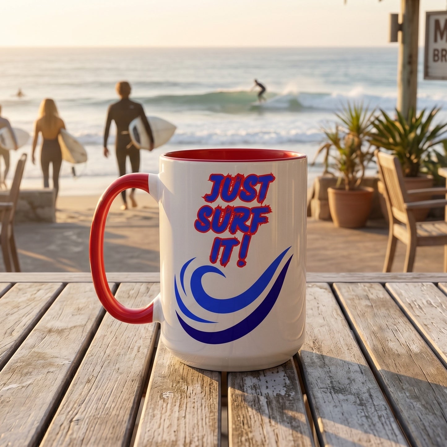 JUST SURF IT! BEACH FREAK© 15 OZ. MUG