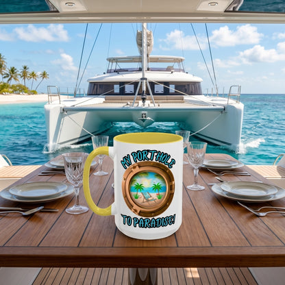 MY PORTHOLE TO PARADISE - BEACH FREAK© 15 OZ. MUG