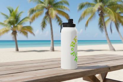 LIME 'N' YELLOW BEACH FREAK© Stainless Steel SPORT Water Bottle
