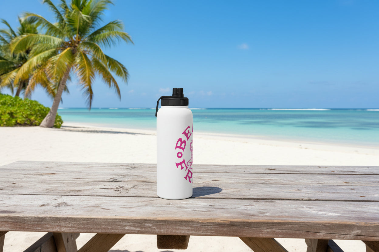 PINK BEACH FREAK© Stainless Steel SPORT Water Bottle