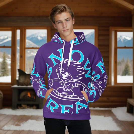 NEON BLUE SNOW FREAK© SPLASH'D© Hoodie