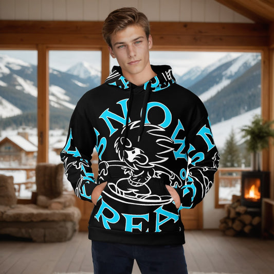 NEON BLUE SNOW FREAK© SPLASH'D© Hoodie