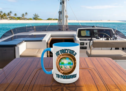 MY PORTHOLE TO PARADISE - BEACH FREAK© 15 OZ. MUG