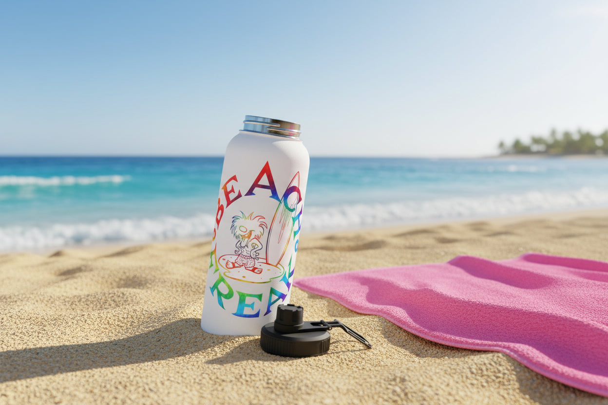 TIE-DYE BEACH FREAK© Stainless Steel SPORT Water Bottle