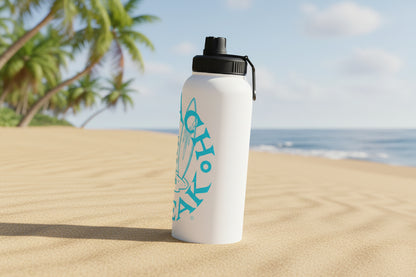 NEON BLUE BEACH FREAK© Stainless Steel SPORT Water Bottle