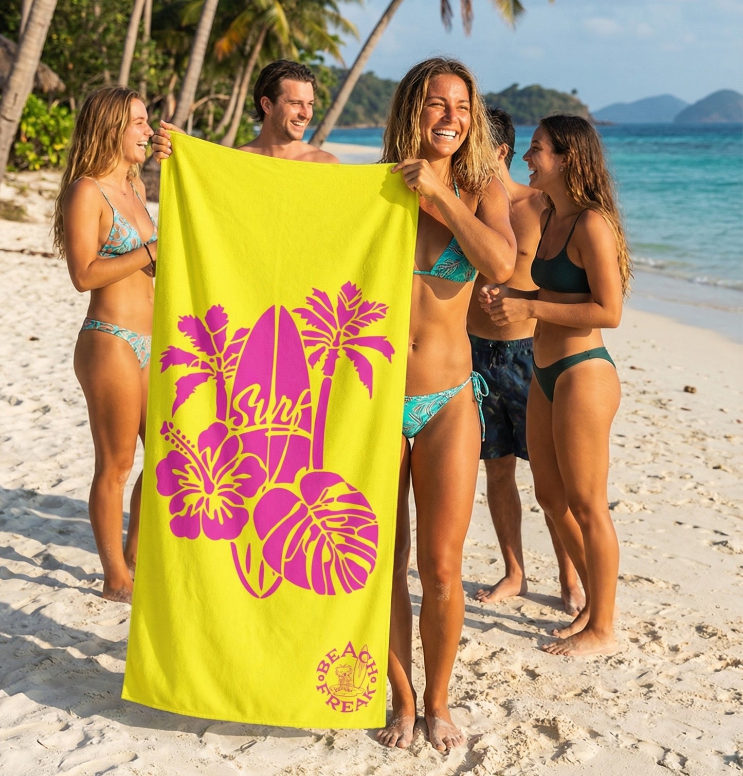 SURF VIBES -  BEACH FREAK© Mink-Cotton Towel