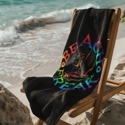 TIE-DYE BEACH FREAK© Mink-Cotton Towel
