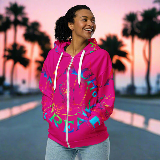 TIE-DYE BEACH FREAK© SPLASH'D© ZIP-UP HOODIE