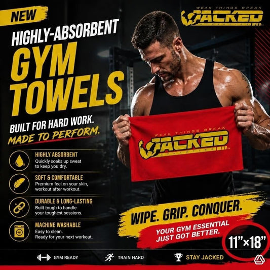 JACKED™ 'WEAK THINGS BREAK' GYM Towel