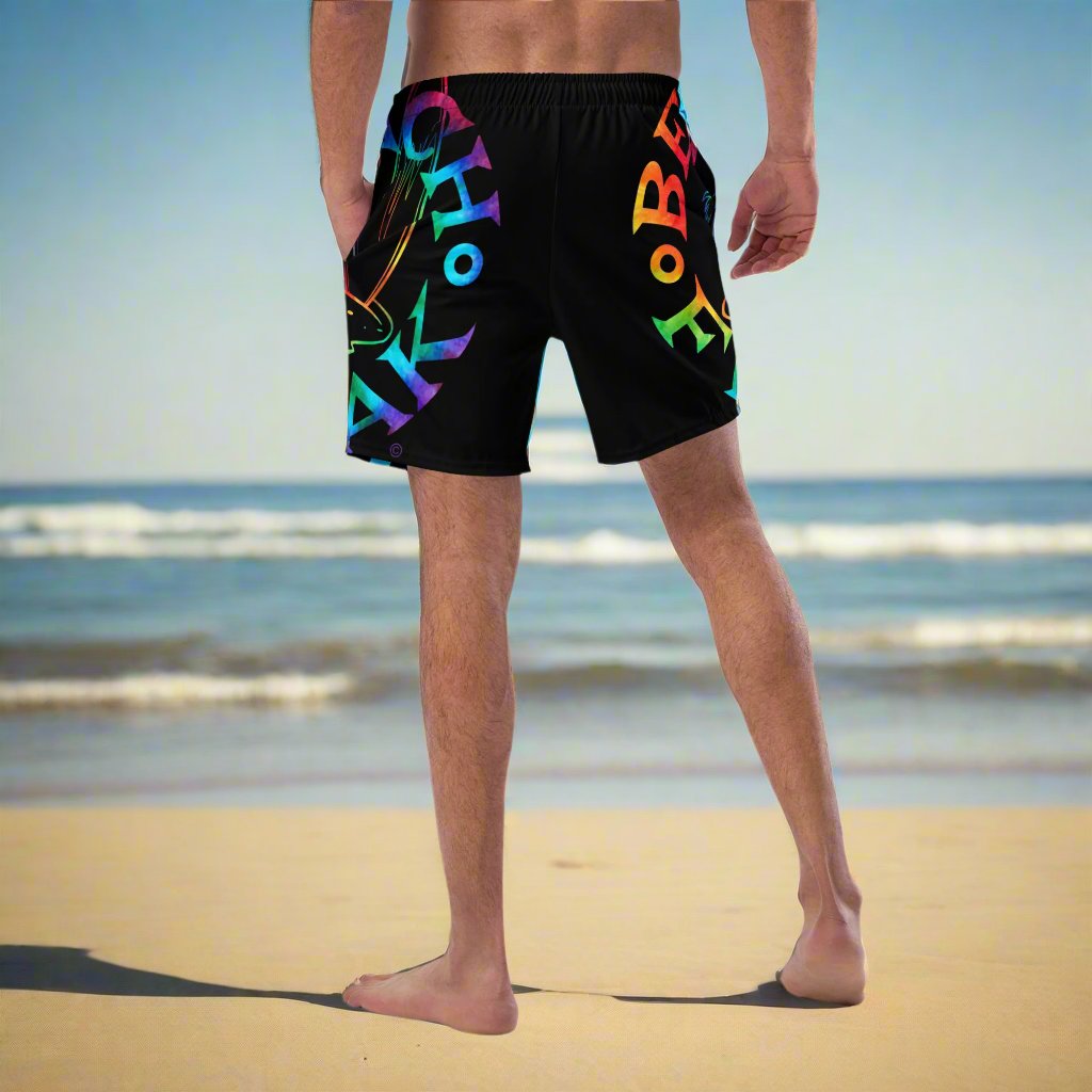 TIE-DYE BEACH FREAK© SPLASH'D© MEN'S SWIM TRUNKS