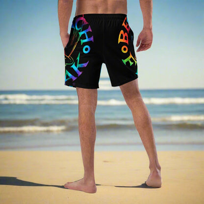 TIE-DYE BEACH FREAK© SPLASH'D© MEN'S SWIM TRUNKS