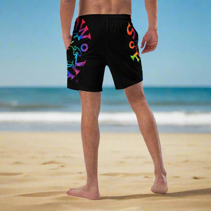 TIE-DYE SNOW FREAK© SPLASH'D© MEN'S SWIM TRUNKS