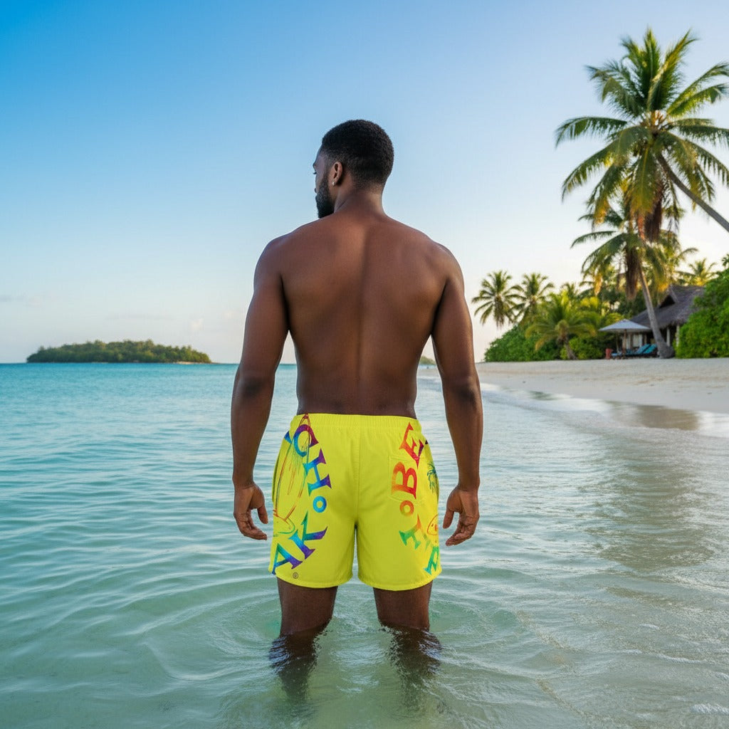 TIE-DYE BEACH FREAK© SPLASH'D© MEN'S SWIM TRUNKS