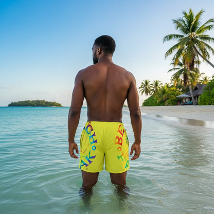 TIE-DYE BEACH FREAK© SPLASH'D© MEN'S SWIM TRUNKS