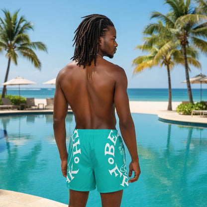 WHITE BEACH FREAK© SPLASH'D© MEN'S SWIM TRUNKS