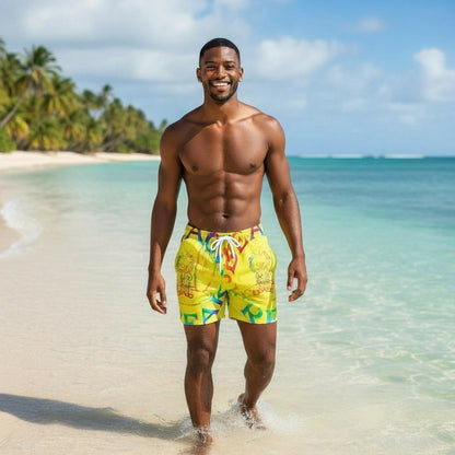 TIE-DYE BEACH FREAK© SPLASH'D© MEN'S SWIM TRUNKS