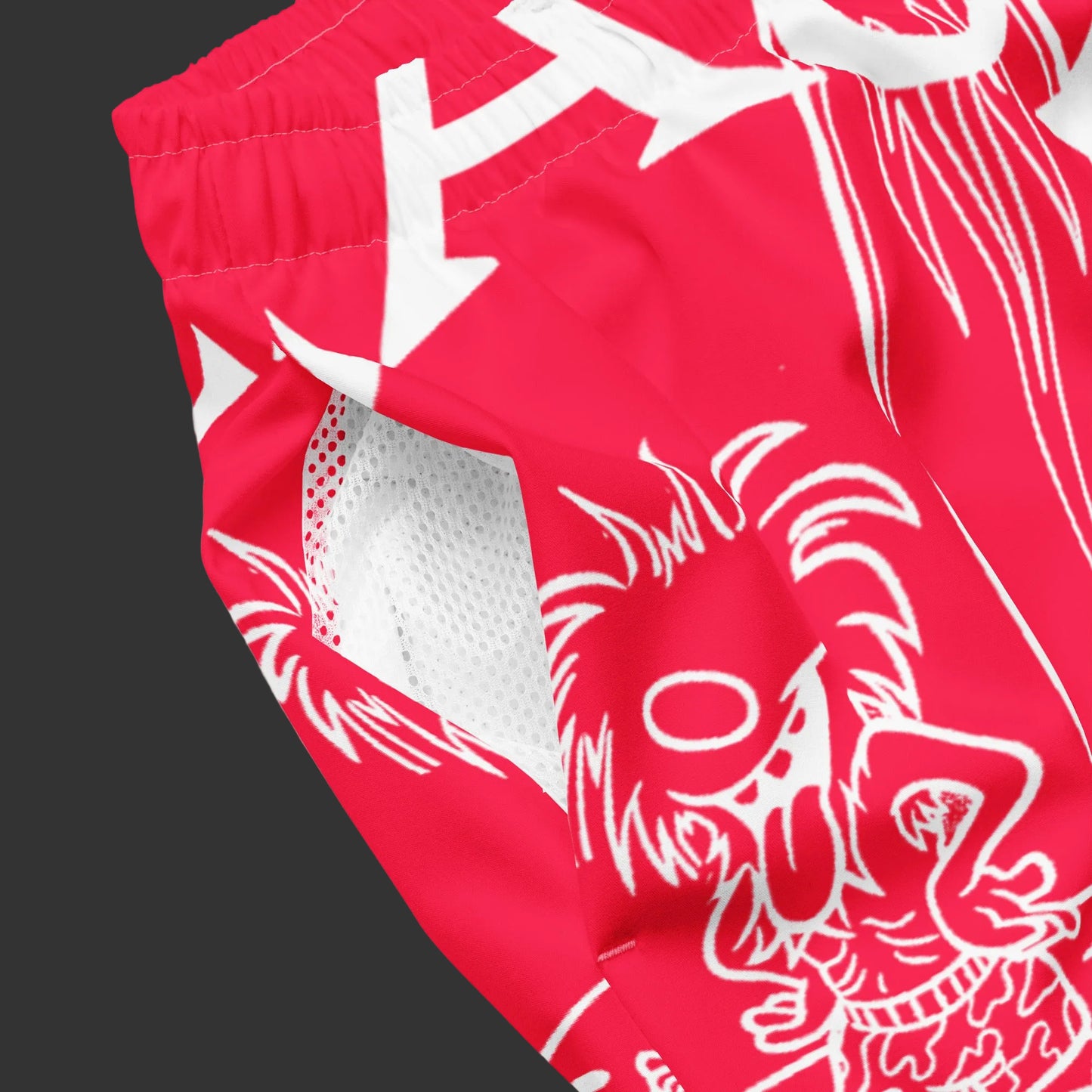 WHITE BEACH FREAK© SPLASH'D© MEN'S SWIM TRUNKS