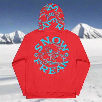 NEON BLUE SNOW FREAK© TRADITIONAL HOODIE