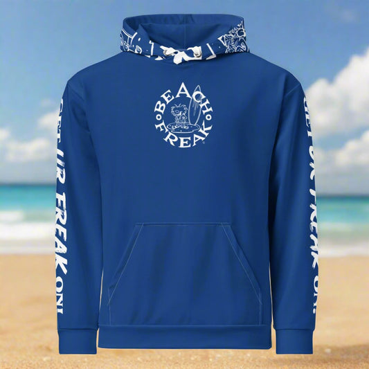 WHITE BEACH FREAK© TRADITIONAL PULLOVER HOODIE