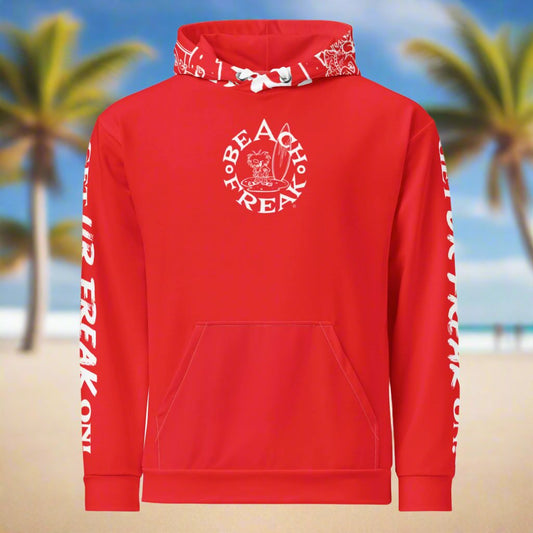 WHITE BEACH FREAK© TRADITIONAL PULLOVER HOODIE