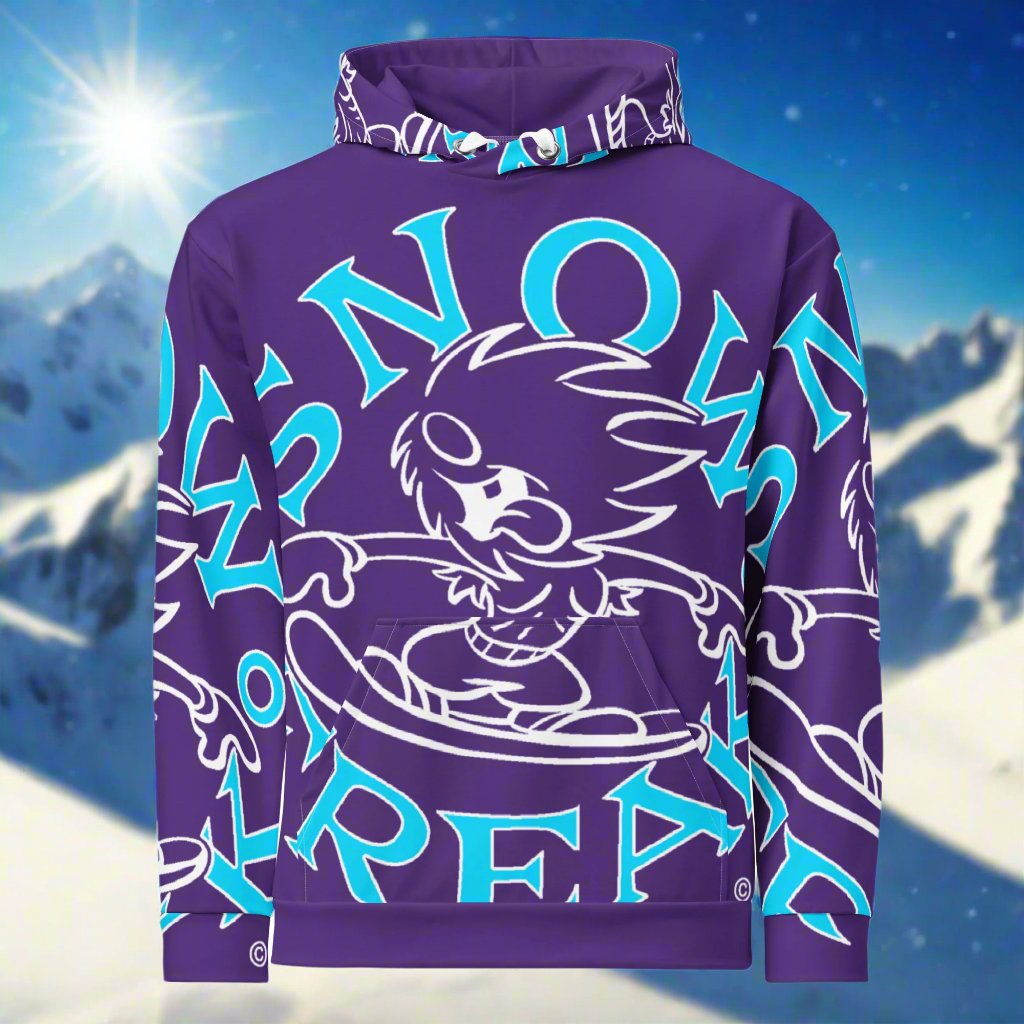 NEON BLUE SNOW FREAK© SPLASH'D© Hoodie