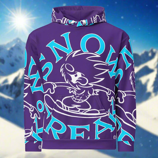 NEON BLUE SNOW FREAK© SPLASH'D© Hoodie