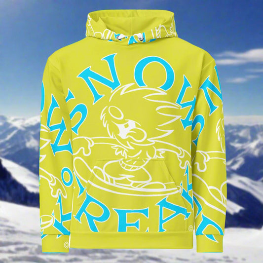NEON BLUE SNOW FREAK© SPLASH'D© Hoodie
