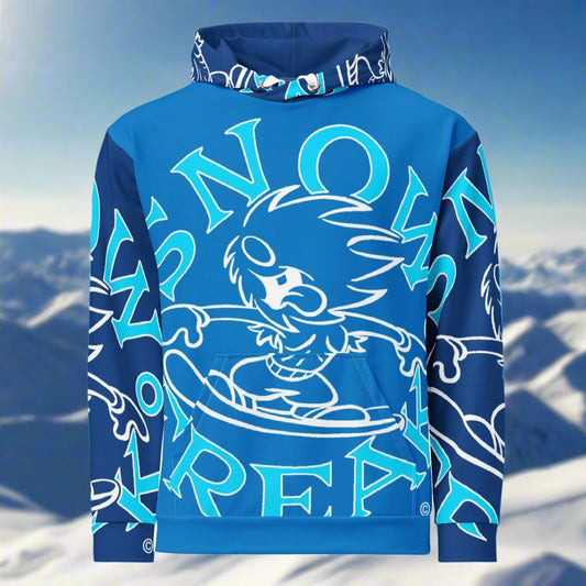 NEON BLUE SNOW FREAK© SPLASH'D© Hoodie