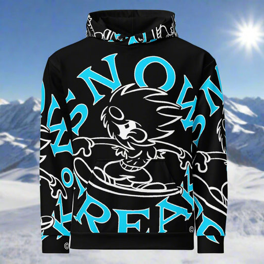 NEON BLUE SNOW FREAK© SPLASH'D© Hoodie