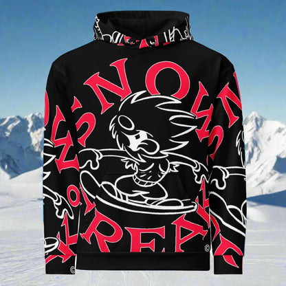 RED & WHITE SNOW FREAK© SPLASH'D© Hoodie