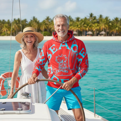 NEON BLUE BEACH FREAK SPLASH'D© Hoodie