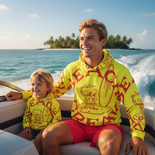 NEON RED BEACH FREAK SPLASH'D© Hoodie