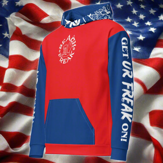 THE PATRIOT BEACH FREAK© TRADITIONAL PULLOVER HOODIE