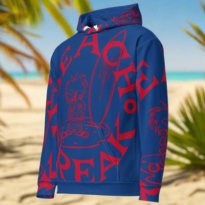 NEON RED BEACH FREAK© SPLASH'D© Hoodie