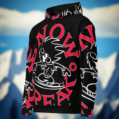 RED & WHITE SNOW FREAK© SPLASH'D© Hoodie