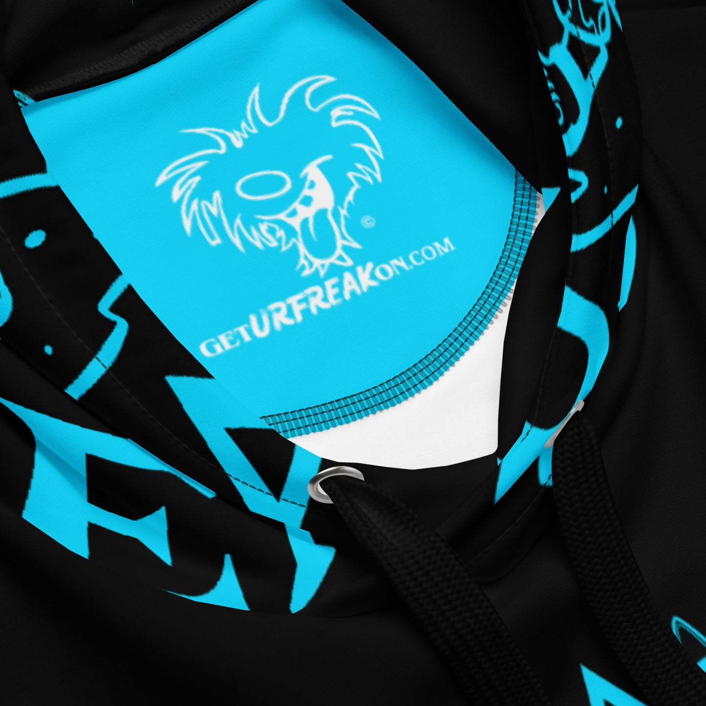 NEON BLUE BEACH FREAK© TRADITIONAL PULLOVER HOODIE