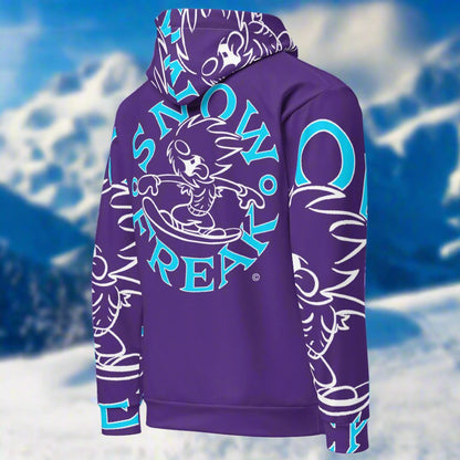 NEON BLUE SNOW FREAK© SPLASH'D© Hoodie