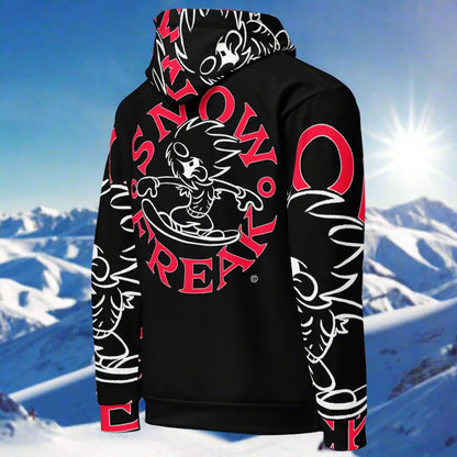 RED & WHITE SNOW FREAK© SPLASH'D© Hoodie