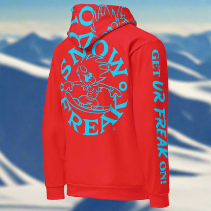 NEON BLUE SNOW FREAK© TRADITIONAL HOODIE