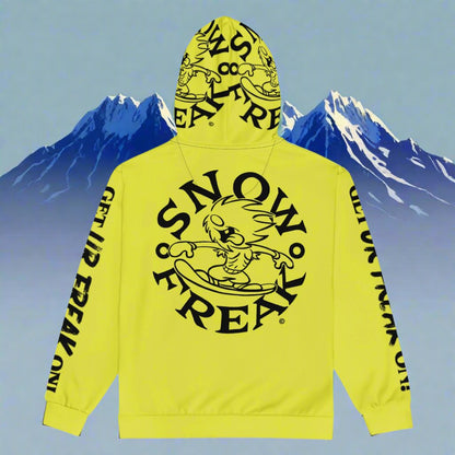 BLACK SNOW FREAK© TRADITIONAL ZIP-UP HOODIE
