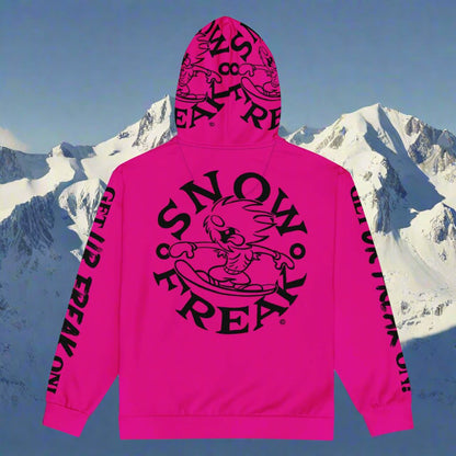 BLACK SNOW FREAK© TRADITIONAL ZIP-UP HOODIE