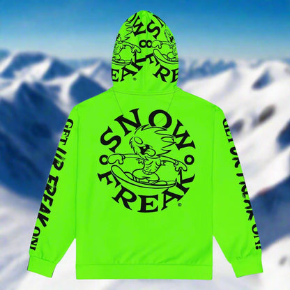 BLACK SNOW FREAK© TRADITIONAL ZIP-UP HOODIE