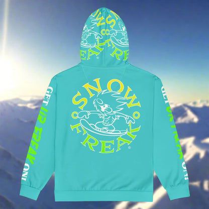LIME & YELLOW SNOW FREAK© TRADITIONAL ZIP-UP HOODIE
