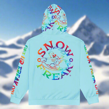 TIE-DYE SNOW FREAK© TRADITIONAL ZIP-UP HOODIE