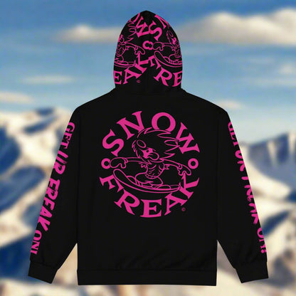 PINK SNOW FREAK© TRADITIONAL ZIP-UP HOODIE